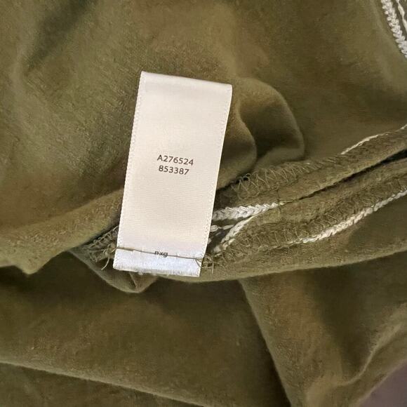 C Wonder Woman 1X Embroidered Neckline and Yolk Olive Bohemian Stretchy Tunic - Picture 9 of 9